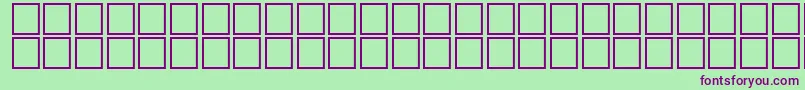 TemplateRegular Font – Purple Fonts on Green Background