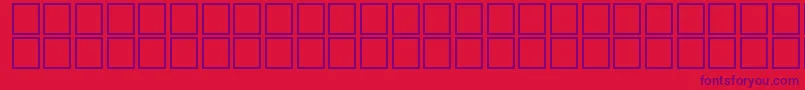 Police TemplateRegular – polices violettes sur fond rouge
