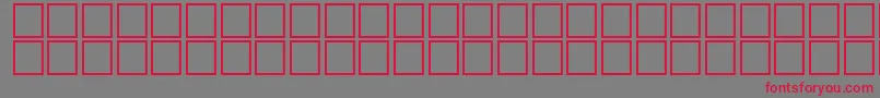 フォントTemplateRegular – 赤い文字の灰色の背景