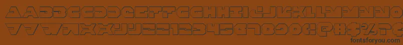 Triggerman3D Font – Black Fonts on Brown Background