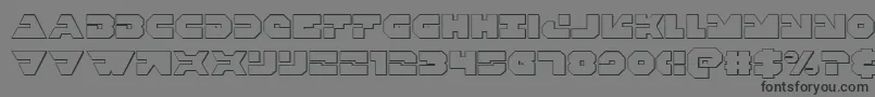 Triggerman3D Font – Black Fonts on Gray Background