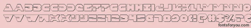 Triggerman3D Font – Black Fonts on Pink Background