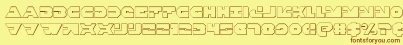 Triggerman3D Font – Brown Fonts on Yellow Background