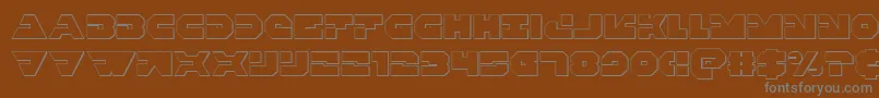 Triggerman3D Font – Gray Fonts on Brown Background