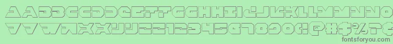 Triggerman3D Font – Gray Fonts on Green Background