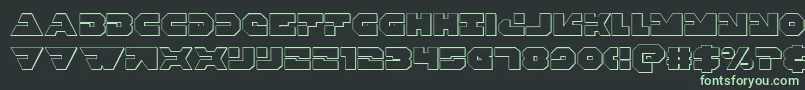 Triggerman3D Font – Green Fonts on Black Background