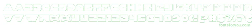 Triggerman3D-Schriftart – Grüne Schriften auf weißem Hintergrund