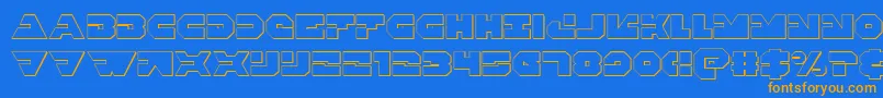 Подробнее о шрифте Triggerman3D Шрифт Triggerman3D – оранжевые шрифты на синем фоне