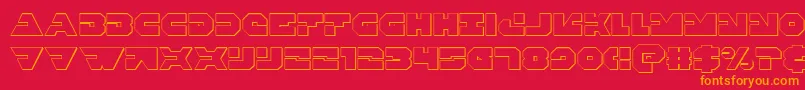 Triggerman3D Font – Orange Fonts on Red Background