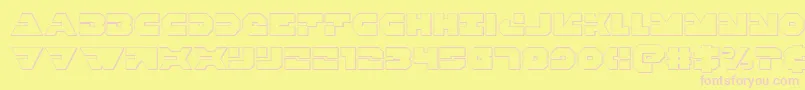 Triggerman3D Font – Pink Fonts on Yellow Background