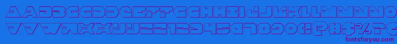 Triggerman3D Font – Purple Fonts on Blue Background
