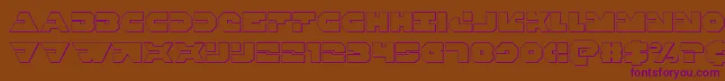 Triggerman3D Font – Purple Fonts on Brown Background