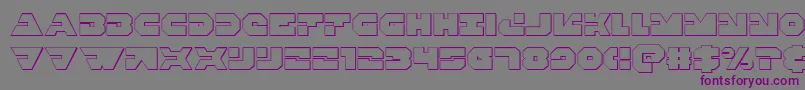 Triggerman3D Font – Purple Fonts on Gray Background