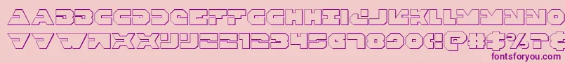 Triggerman3D Font – Purple Fonts on Pink Background