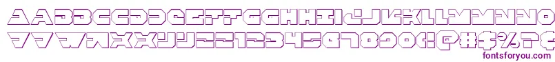 Triggerman3D Font – Purple Fonts on White Background