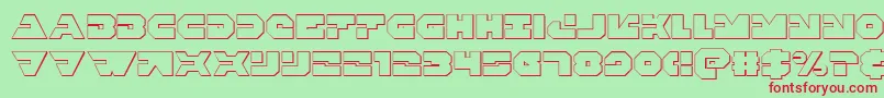 Triggerman3D Font – Red Fonts on Green Background