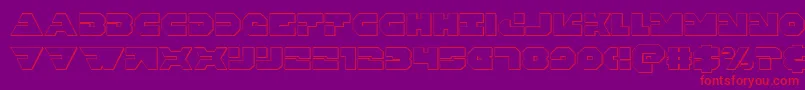 Triggerman3D Font – Red Fonts on Purple Background