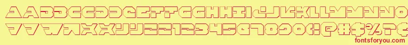 Triggerman3D Font – Red Fonts on Yellow Background