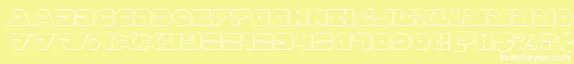 Triggerman3D Font – White Fonts on Yellow Background