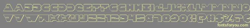 Triggerman3D Font – Yellow Fonts on Gray Background