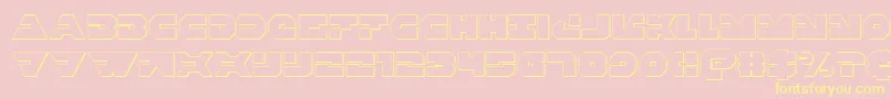 Triggerman3D Font – Yellow Fonts on Pink Background