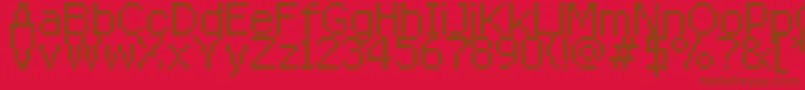 Police RittswoodredstarRegular8 – polices brunes sur fond rouge