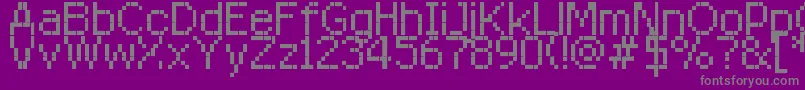 Шрифт RittswoodredstarRegular8 – серые шрифты на фиолетовом фоне