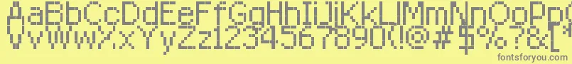RittswoodredstarRegular8 Font – Gray Fonts on Yellow Background