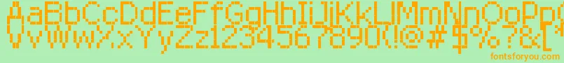RittswoodredstarRegular8 Font – Orange Fonts on Green Background
