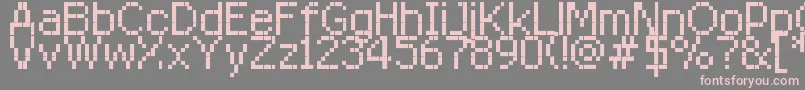 Шрифт RittswoodredstarRegular8 – розовые шрифты на сером фоне