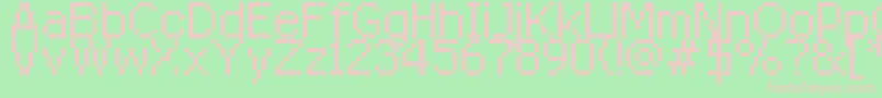 RittswoodredstarRegular8-Schriftart – Rosa Schriften auf grünem Hintergrund