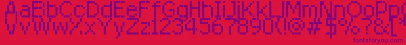 RittswoodredstarRegular8 Font – Purple Fonts on Red Background