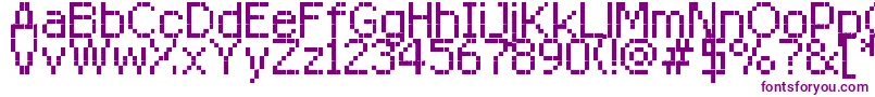 RittswoodredstarRegular8 Font – Purple Fonts on White Background
