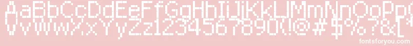 RittswoodredstarRegular8 Font – White Fonts on Pink Background