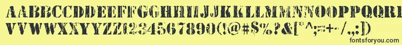 Wetworks Font – Black Fonts on Yellow Background