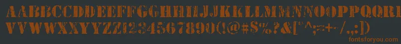 Wetworks Font – Brown Fonts on Black Background