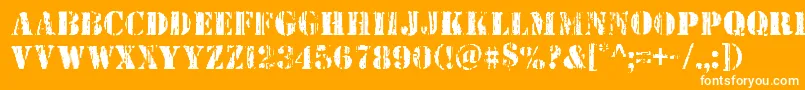 Wetworks Font – White Fonts on Orange Background