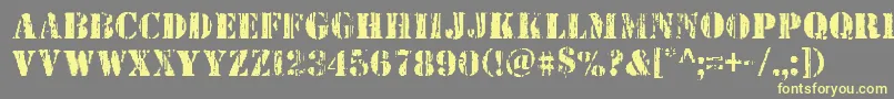 Шрифт Wetworks – жёлтые шрифты на сером фоне