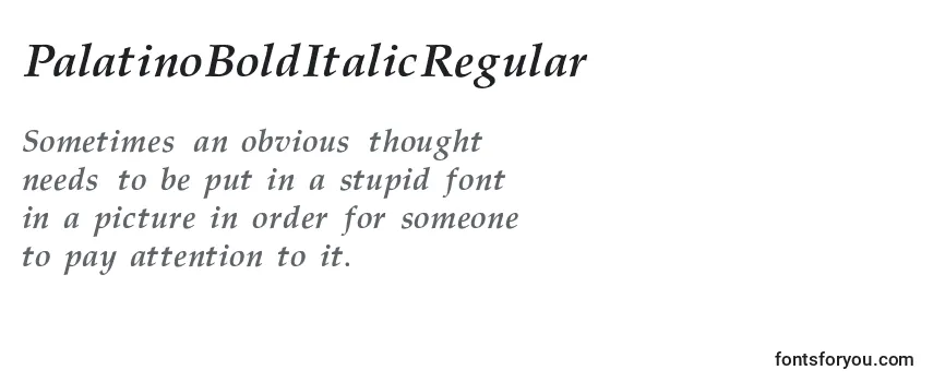 PalatinoBoldItalicRegular Font