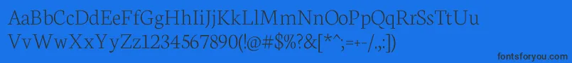 NeutonExtralight Font – Black Fonts on Blue Background