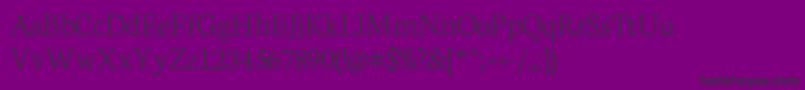 フォントNeutonExtralight – 紫の背景に黒い文字