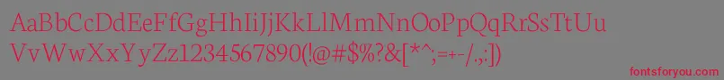 NeutonExtralight Font – Red Fonts on Gray Background