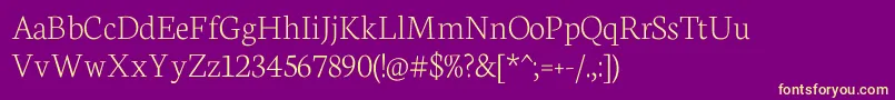 NeutonExtralight Font – Yellow Fonts on Purple Background