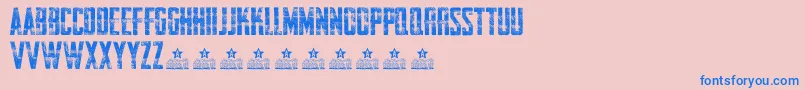 AwakenningSteelPersonalUse Font – Blue Fonts on Pink Background
