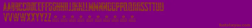 Шрифт AwakenningSteelPersonalUse – коричневые шрифты на фиолетовом фоне