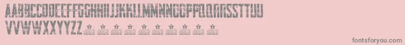 フォントAwakenningSteelPersonalUse – ピンクの背景に灰色の文字