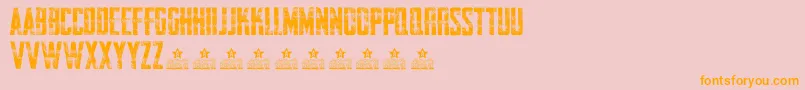 Шрифт AwakenningSteelPersonalUse – оранжевые шрифты на розовом фоне