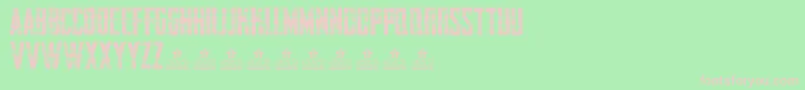 フォントAwakenningSteelPersonalUse – 緑の背景にピンクのフォント