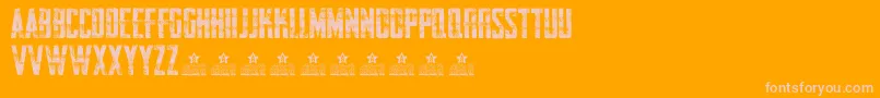 AwakenningSteelPersonalUse-fontti – vaaleanpunaiset fontit oranssilla taustalla