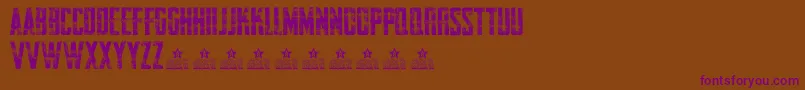 Шрифт AwakenningSteelPersonalUse – фиолетовые шрифты на коричневом фоне